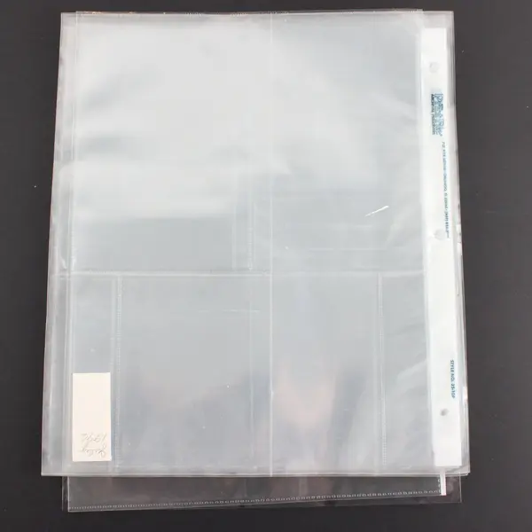 Print File 4-Pocket Archival Binder Pages Clear Plastic Lot of 20