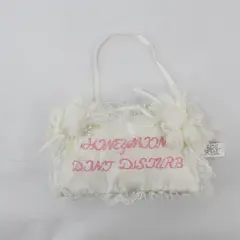 Enesco 1987 White Fabric Pillow Keepsake Honeymoon Don't Disturb