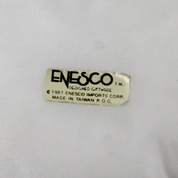 Enesco 1987 White Fabric Pillow Keepsake Honeymoon Don't Disturb
