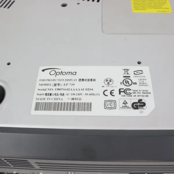 Optoma EP739 Multimedia DVD Video Projector Carrying Case Cords