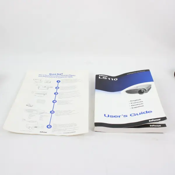 InFocus LS110 Multimedia Data Projector Case Cords Remote Manual