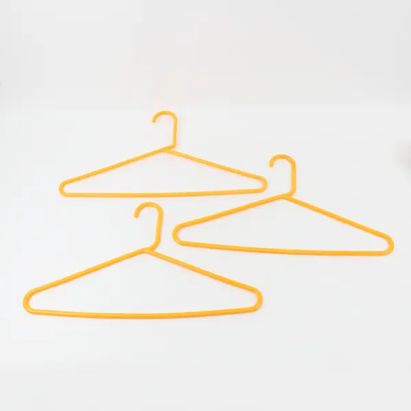 Lot of 10 Generic Unbranded Plastic Clothes Hangers Yellow Red