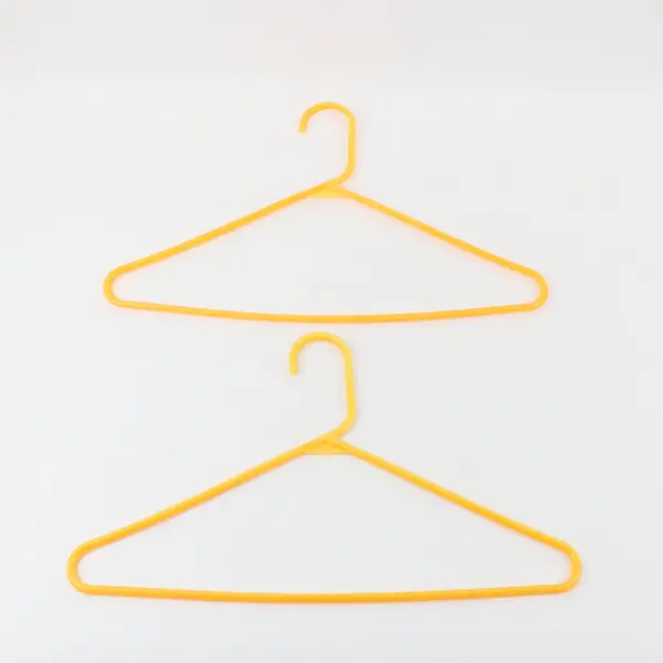 Lot of 10 Generic Unbranded Plastic Clothes Hangers Yellow Red