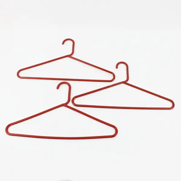 Lot of 10 Generic Unbranded Plastic Clothes Hangers Yellow Red