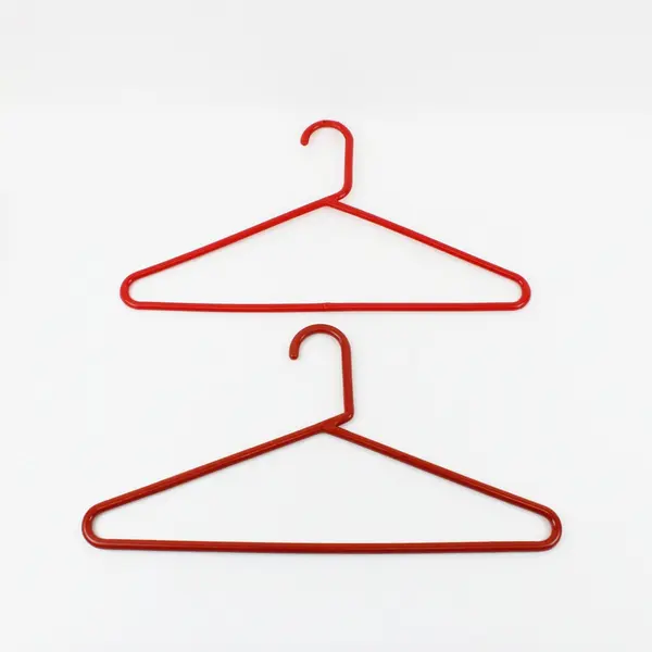 Lot of 10 Generic Unbranded Plastic Clothes Hangers Yellow Red