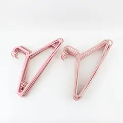 Lot of 20 Pink Plastic Clothes Hangers Closet Organizer
