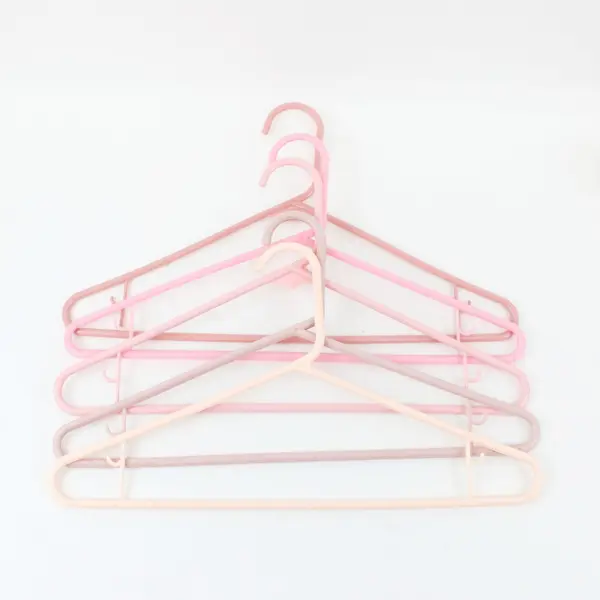 Lot of 20 Pink Plastic Clothes Hangers Closet Organizer