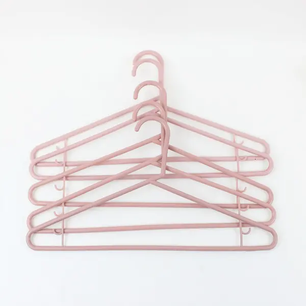 Lot of 20 Pink Plastic Clothes Hangers Closet Organizer