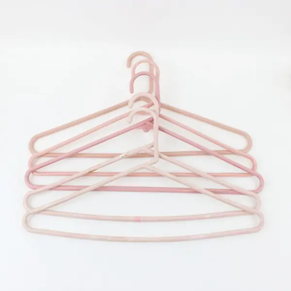 Lot of 20 Pink Plastic Clothes Hangers Closet Organizer