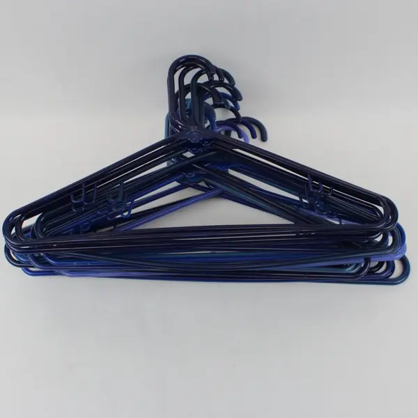 Lot of 20 Blue Plastic Clothes Hangers for Closet Storage