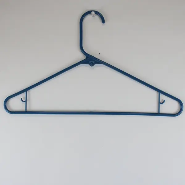 Lot of 20 Blue Plastic Clothes Hangers for Closet Storage