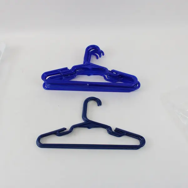 Lot of 20 White & Blue Plastic Clothes Hangers Closet Organizer