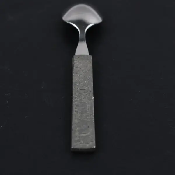 Pastoral Scene Souvenir Spoon Pewter Handle Stainless Steel Bowl 4.25" Good