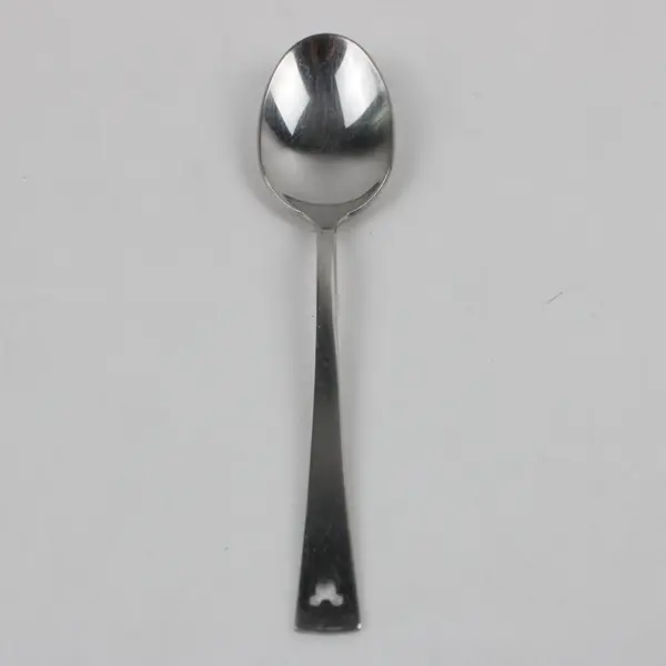 Abert's Silverware Mickey Pattern 18/10 Stainless Pierced Teaspoon 5.25"