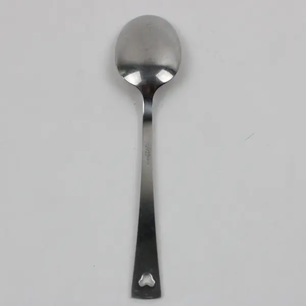 Abert's Silverware Mickey Pattern 18/10 Stainless Pierced Teaspoon 5.25"