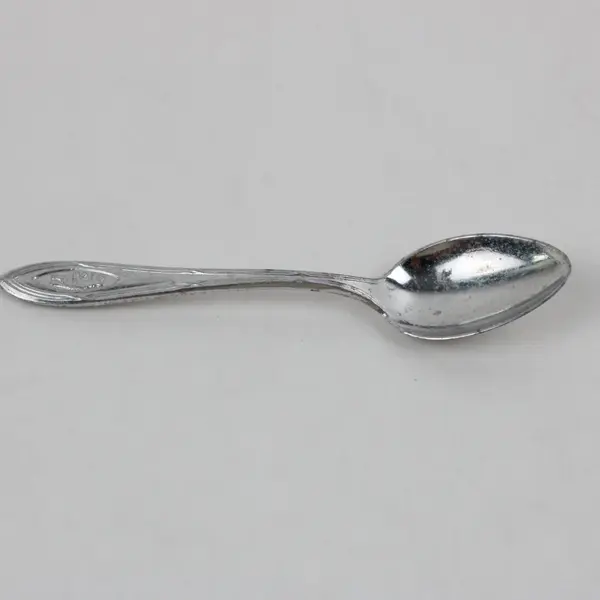 Aluminum Souvenir Tiny Spoon Standing Bear Handle Design 3.25" Good
