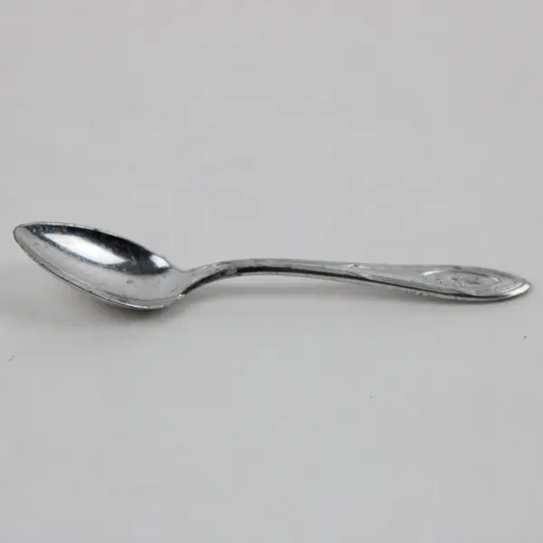 Aluminum Souvenir Tiny Spoon Standing Bear Handle Design 3.25" Good