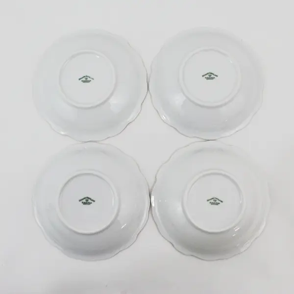 Set of 4 Haviland Bavaria White Rose Fruit Bowls  5"