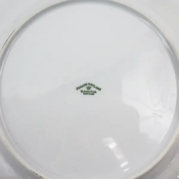 Set of 4 Haviland Bavaria White Rose Dinner Plates 10"