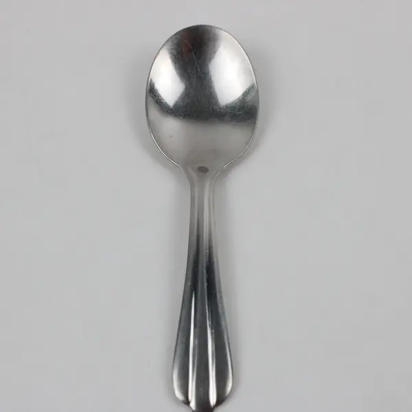 National Stainless NST23 Pattern 18/8 Stainless Steel Short 4.25" Spoon Good 