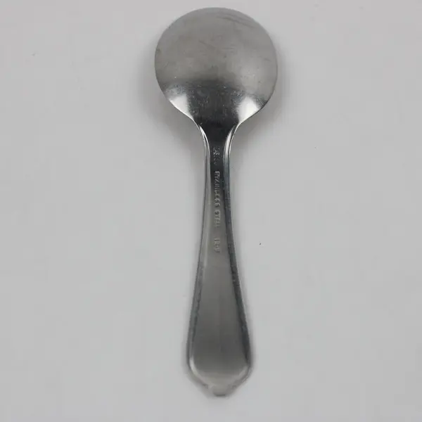 National Stainless NST23 Pattern 18/8 Stainless Steel Short 4.25" Spoon Good 