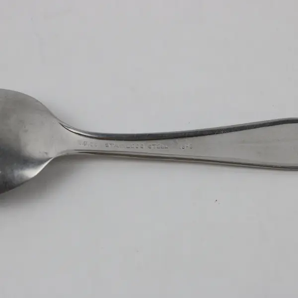 National Stainless NST23 Pattern 18/8 Stainless Steel Short 4.25" Spoon Good 