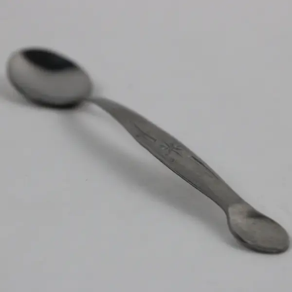 Walco Tippy Taster Vintage 2-Sided Stainless Steel Baby Spoon Starburst