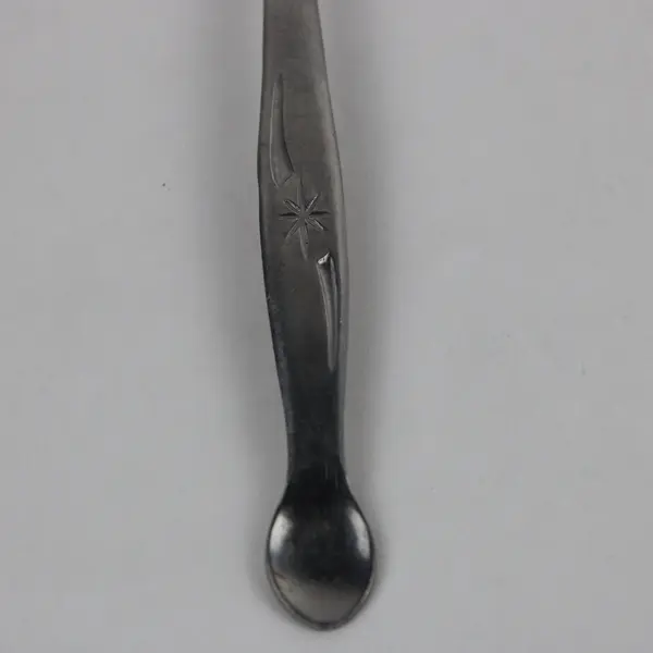 Walco Tippy Taster Vintage 2-Sided Stainless Steel Baby Spoon Starburst
