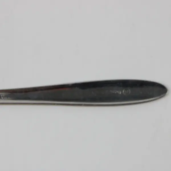 Vintage Sanitoy Stainless Steel 6" Teaspoon Engraved Handle Pattern Rare HTF