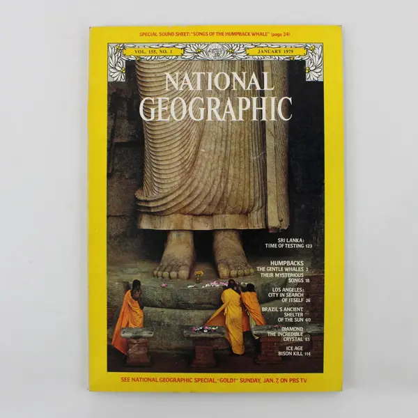 National Geographic Mag January 1979 Features Sri Lanka Missing Sound Sheet 