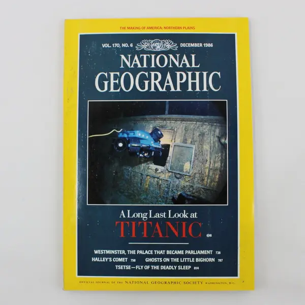 National Geographic December 1986 A Long Last Look at Titanic Map Insert