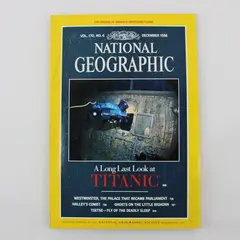 National Geographic December 1986 A Long Last Look at Titanic Map Insert