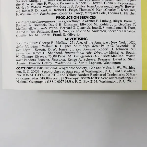 National Geographic December 1986 A Long Last Look at Titanic Map Insert