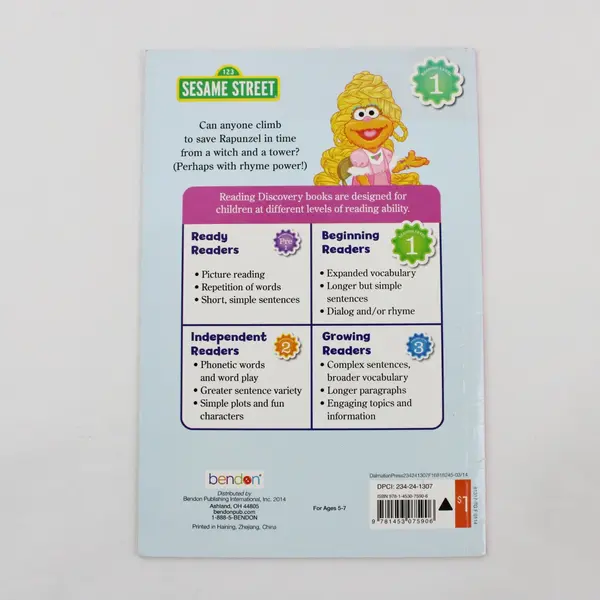 Sesame Street Rhyming Rapunzel Jodie Shepherd 2014 Paperback Reading Level 1