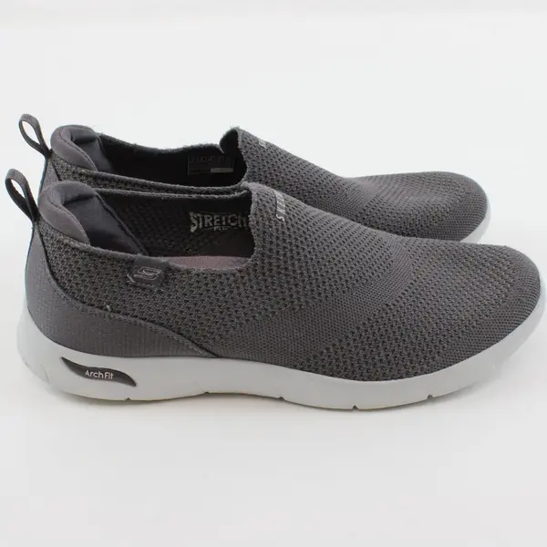 Skechers Women's Gray Stretch Slip-On Walking Shoes Size 9
