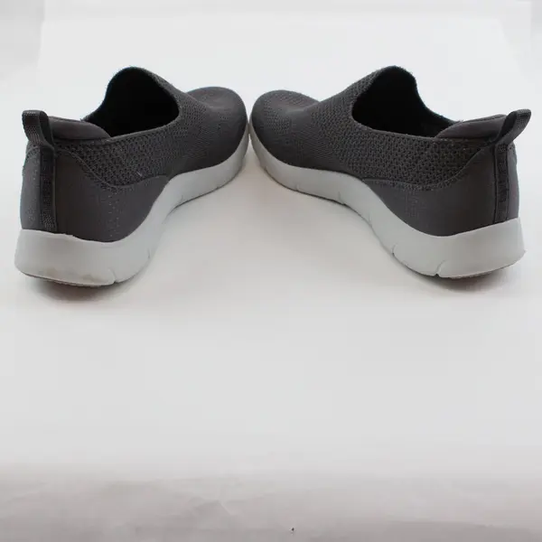 Skechers Women's Gray Stretch Slip-On Walking Shoes Size 9