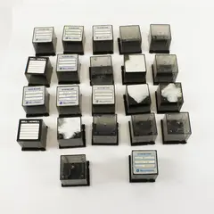 Lot of 22 Bell & Howell Black Slide Storage Cubes for Photographic Slides