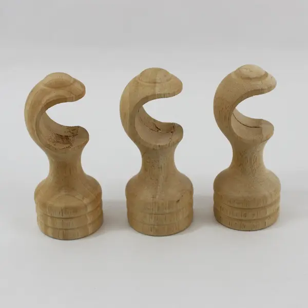 4 Pc Primitive Wooden Curtain Tiebacks Holdbacks Rustic
