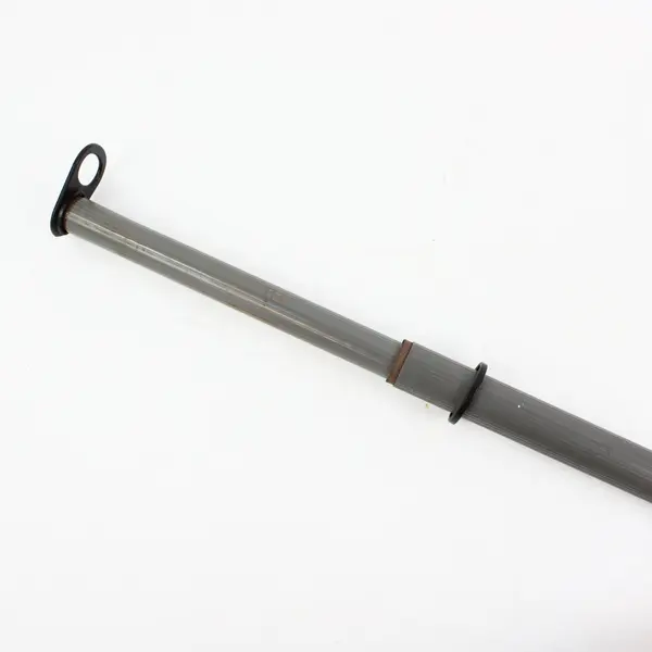 Grey Adjustable Telescopic Curtain Rod 30 in Looped Ends
