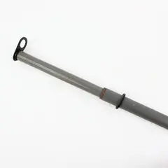Grey Adjustable Telescopic Curtain Rod 30 in Looped Ends