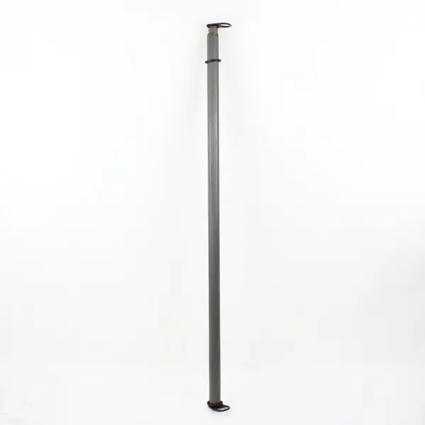 Grey Adjustable Telescopic Curtain Rod 30 in Looped Ends