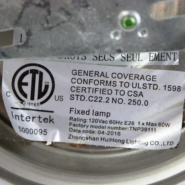 TNP39111 Unbranded Steel Industrial Dome Pendant Light Fixture