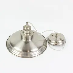 Steel Industrial Dome Pendant Light Fixture with Ceiling Canopy