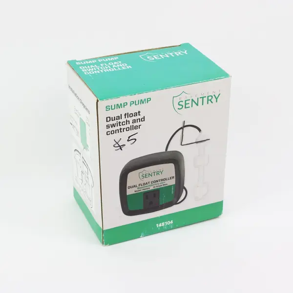 Basement Sentry 148104 Dual Float Switch 12 Amp Controller Untested Wire Damage