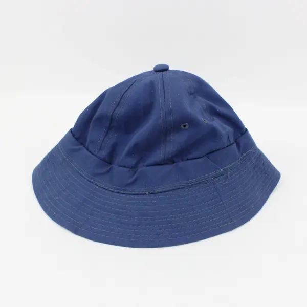 Navy Blue Bucket Hat Women's Medium Cotton Blend Vintage