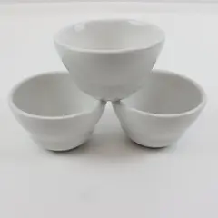 Lot of 3 Syscoware Small White Bowls 4 Inch Kitchen Serveware