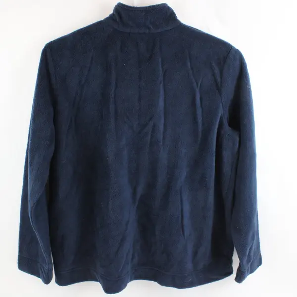 White Stag Women's XL Blue Fleece Santa Claus 1/4-Zip Pullover Sweatshirt