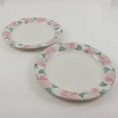 Pfaltzgraff Garland Blush Dinner Plates Set of 2 10-1/4 Inch