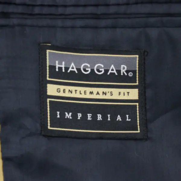 Haggar Imperial Men's Suit Jacket Gray Blue Tweed-Style Size 50