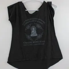 Yak & Yeti Women's Gray Inspirational Graphic Tank Top Medium